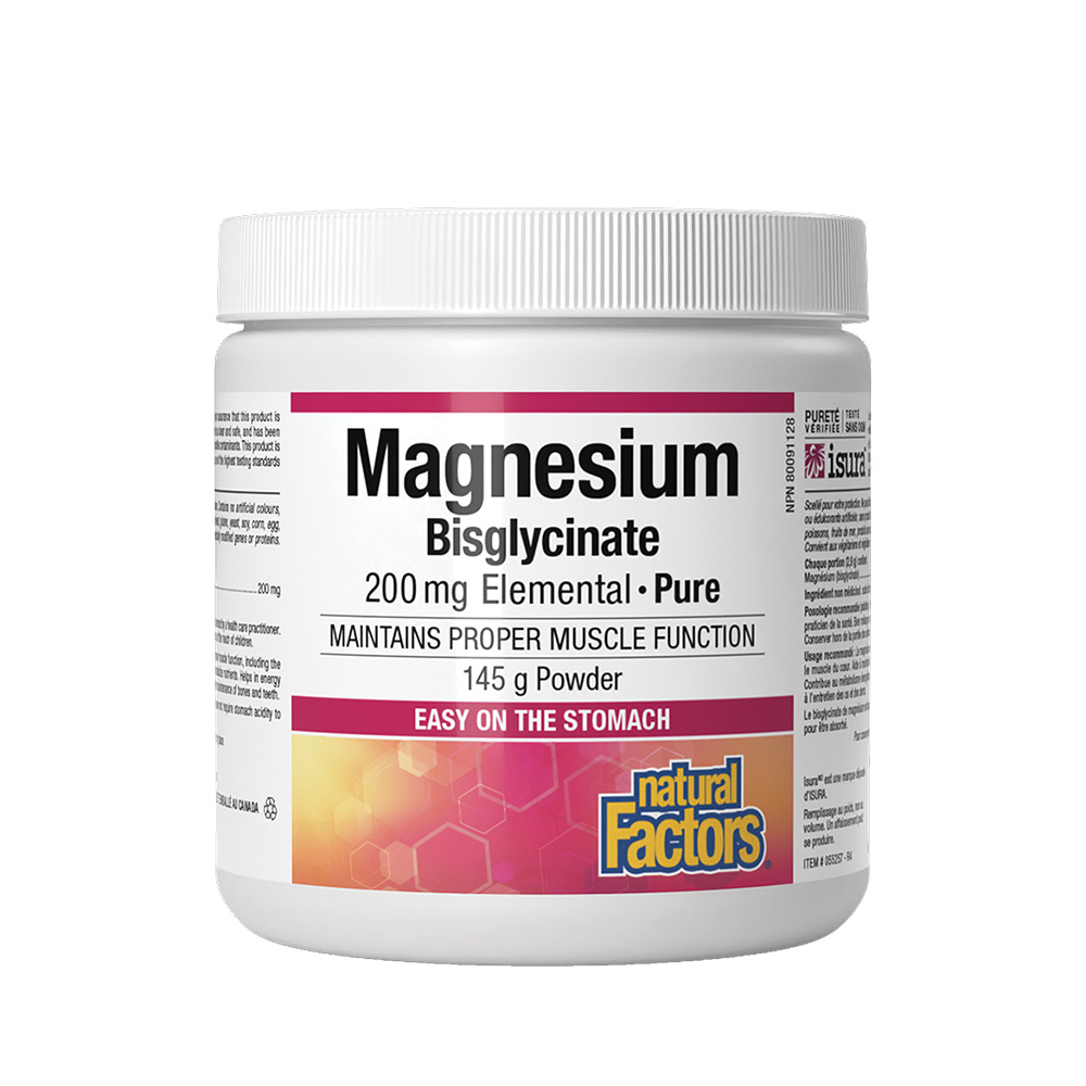 NATURAL FACTORS - Magnesium Bisglycinate 200 mg - 145gr